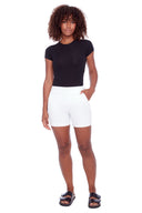 Lisa Palermo Short in White – Front View