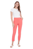 Chloe Palermo Cigarette Pant in Flamingo – Front View