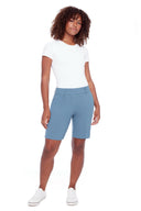 Julia Compression Shorts in Bluestone – Front View