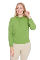 Sarah matcha Vegan Silk Hoodie – Front View