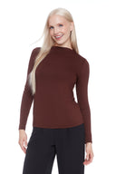 Brown Provence Long-Sleeve Top – Front View