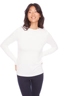 White Provence Long-Sleeve Top – Front View