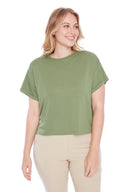 Kali Provence Dill Short-Sleeve Top – Front View
