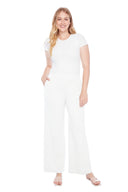 Roxanne cloud Light Ponte Wide-Leg Pant – Front View