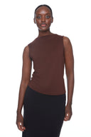 Brown Provence Sleeveless Top – Front View