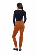 Gwyneth Faux Suede Ankle Pant in Tobacco – Back View