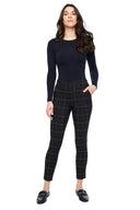 Gwyneth Kilkee Plaid Techno Ankle Pant – Front View