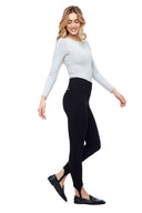 Luna Stirrup Pant in Black – Side View