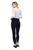 Luna Stirrup Pant in Black – Back View