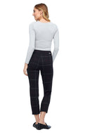 Lola Galway Plaid Cropped Trouser – Back View