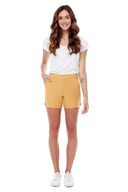 Daisy Techno Short in Saffron – Front View