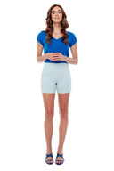 Lisa Stix Techno Short in Stix Emerald Print – Front View