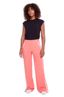 Viviane Vented Wide Leg Pant in Flamingo – Front View