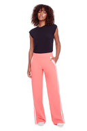 Viviane Vented Wide Leg Pant in Flamingo – Front View