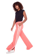 Viviane Vented Wide Leg Pant in Flamingo – Side View
