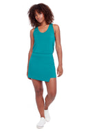 Scarlett Mallard Solid Asymmetric Hybrid Skort - Front View