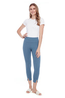 Anabel Compression Ankle-Zip Pant in Bluestone – Front View
