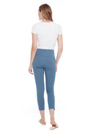 Anabel Compression Ankle-Zip Pant in Bluestone – Back View