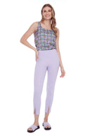 Anabel Compression Ankle-Zip Pant in Lilac – Front View