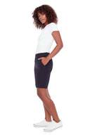 Julia Compression Shorts in Black – Side View