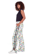 Viviane Side Stripe Eden Floral Wide Leg Pant – Side View
