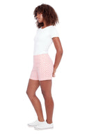 Lisa Coral Trellis Print Short – Side View
