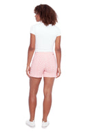 Lisa Coral Trellis Print Short – Back View