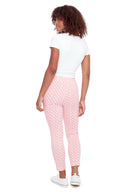 Gwyneth Coral Trellis Techno Ankle Pant - Back View