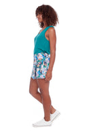 Shira Posy Floral print Techno Skort – Side View