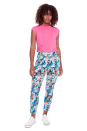 Gwyneth Posy Floral print Techno Ankle Pant - Front View