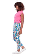 Gwyneth Posy Floral print Techno Ankle Pant - Side View