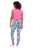Gwyneth Posy Floral print Techno Ankle Pant - Back View
