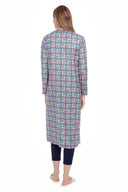 Goldie lavender Mirror Print Long Sleeve Satin Cardigan – Back View