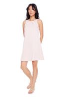 Sabrina Pink Satin Dress - Front View