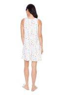 Sabrina Iris floral Satin Dress - Back View