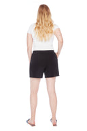 Fiona black Vegan Silk Short – Back View