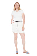 Fiona cream Vegan Silk Short – Front View
