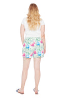 Fiona Camellia Floral Vegan Silk Short – Back View