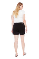 Lisa black Light Ponte Short – Back View