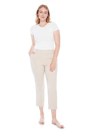 Chloe fawn Amalfi Straight-Leg Ankle Pant – Front View