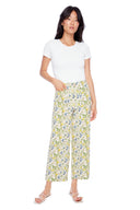 Elizabeth Birdy Print Amalfi Wide-Leg Crop Pant – Front View