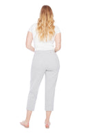 Carly grey melange French Terry Jogger Pant – Back View