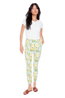 Gwyneth Sicily lemon Print Techno Ankle Pant – Front View