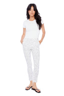 Gwyneth Pebbles Print Techno Ankle Pant – Front View