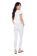 Gwyneth Pebbles Print Techno Ankle Pant – Back View