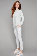 Gwyneth Pebbles Print Techno Ankle Pant – Side View
