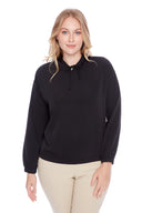 Sarah black Vegan Silk Hoodie – Front View
