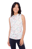 Veronica Iris Floral Belize Satin Tank – Front View