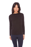 Black Provence Long-Sleeve Top – Front View