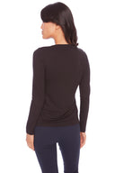 Black Provence Long-Sleeve Top – Back View